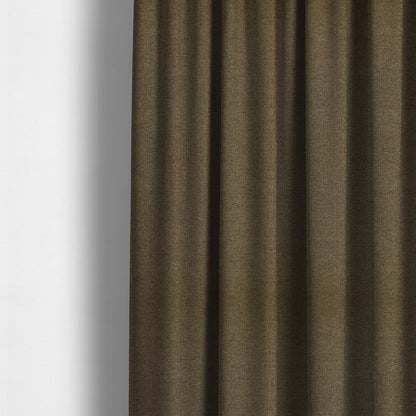 Devon Textured Woven Upholstery Chenille Fabric In Brown Colour - Made To Measure Curtains