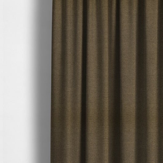 Devon Textured Woven Upholstery Chenille Fabric In Brown Colour - Made To Measure Curtains