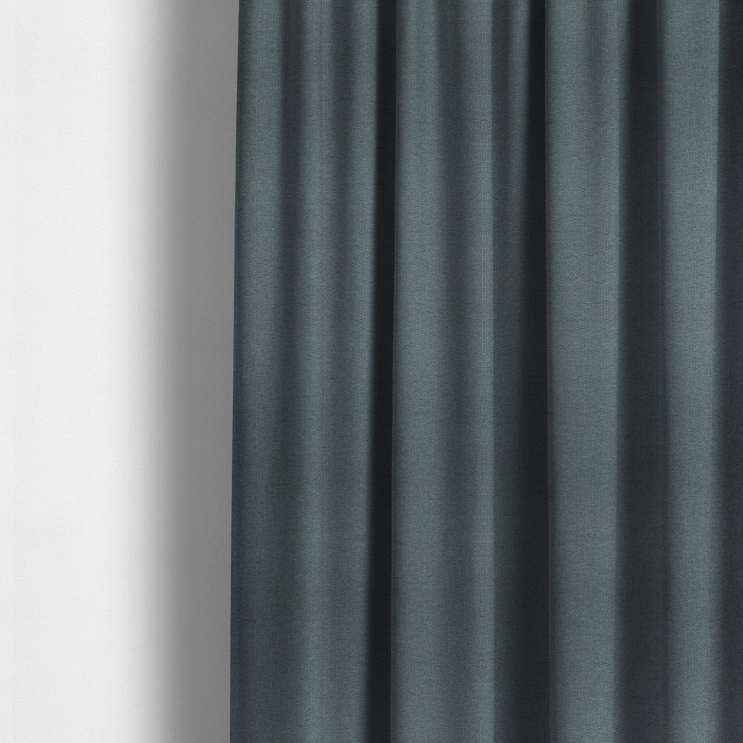 Devon Textured Woven Upholstery Chenille Fabric In Denim Blue Colour - Made To Measure Curtains