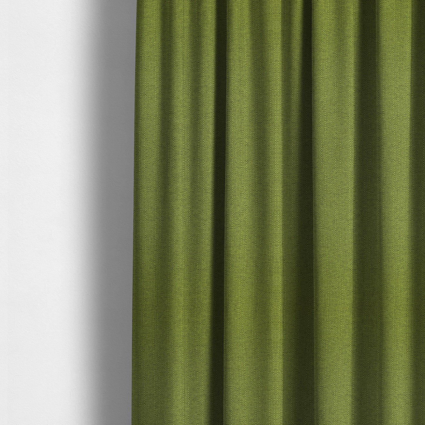 Devon Textured Woven Upholstery Chenille Fabric In Green Colour - Made To Measure Curtains