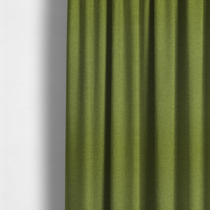 Devon Textured Woven Upholstery Chenille Fabric In Green Colour - Made To Measure Curtains