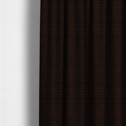 Didcot Brick Effect Corduroy Fabric In Chocolate Colour - Made To Measure Curtains