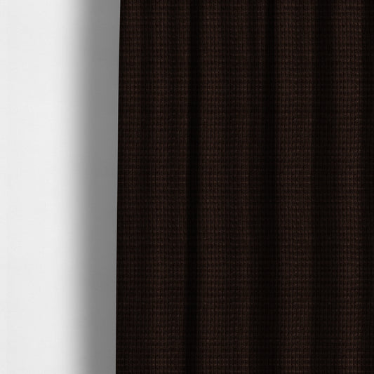 Didcot Brick Effect Corduroy Fabric In Chocolate Colour - Made To Measure Curtains