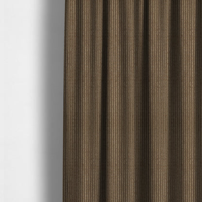 Didcot Brick Effect Corduroy Fabric In Mocha Colour - Made To Measure Curtains