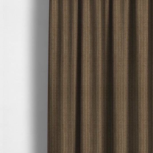 Didcot Brick Effect Corduroy Fabric In Mocha Colour - Made To Measure Curtains