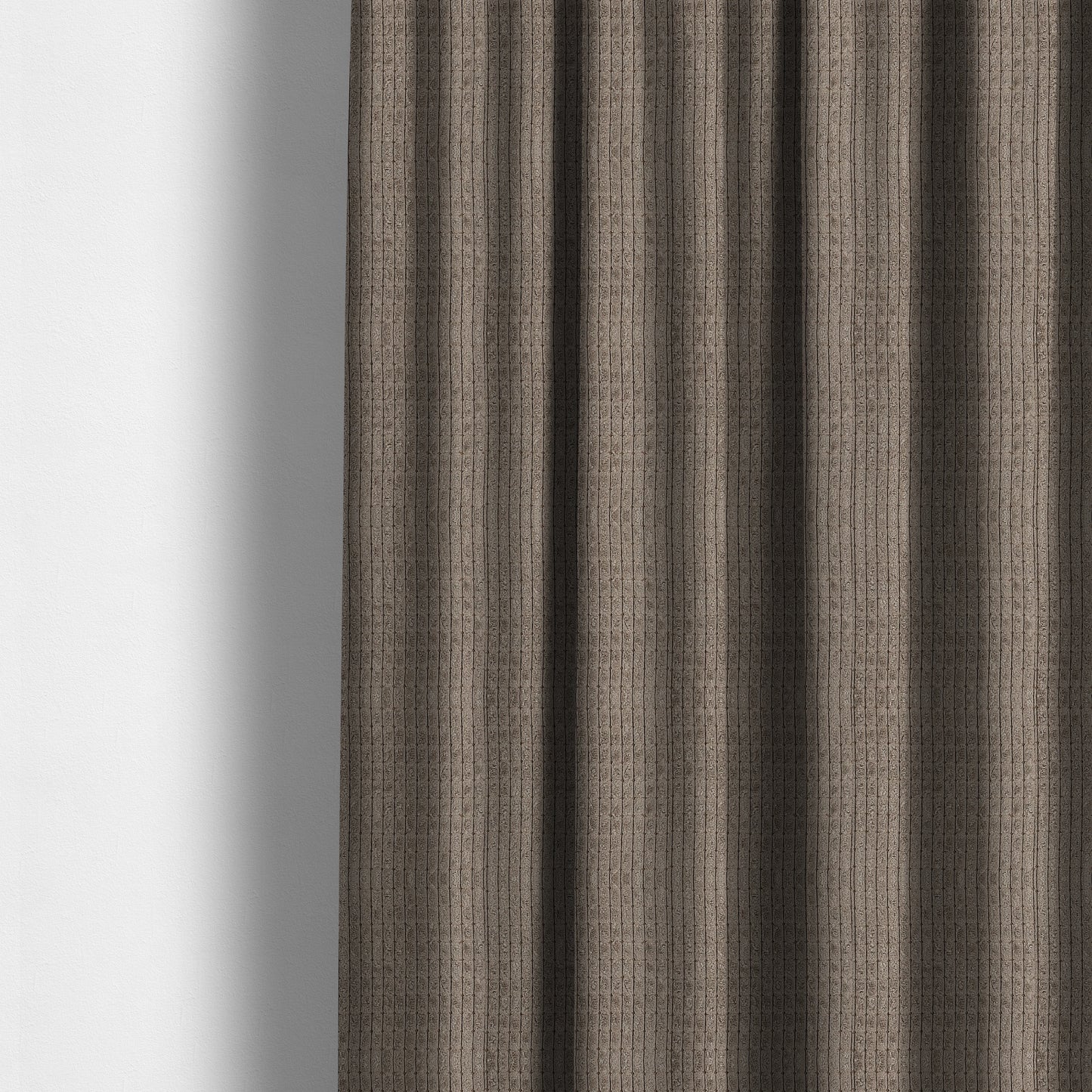 Didcot Brick Effect Corduroy Fabric In Slate Grey Colour - Made To Measure Curtains