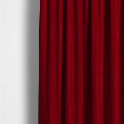 Didcot Brick Effect Corduroy Fabric In Red Colour - Made To Measure Curtains