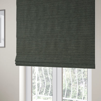 Dijon Heavily Textured Detailed Weave Material Charcoal Grey Furnishing Upholstery Fabrics - Roman Blinds