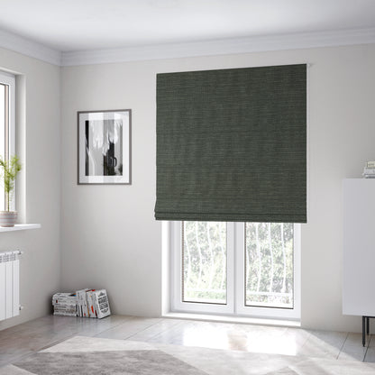 Dijon Heavily Textured Detailed Weave Material Charcoal Grey Furnishing Upholstery Fabrics - Roman Blinds