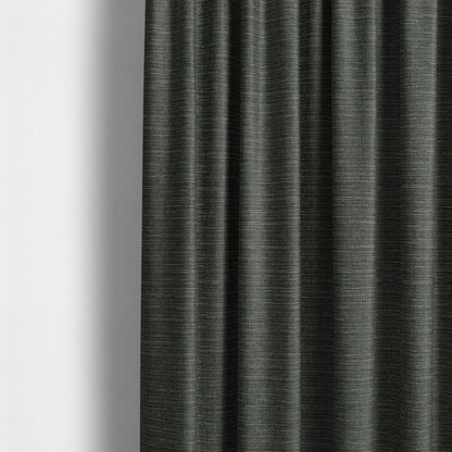 Dijon Heavily Textured Detailed Weave Material Charcoal Grey Furnishing Upholstery Fabrics - Made To Measure Curtains