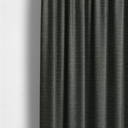 Dijon Heavily Textured Detailed Weave Material Charcoal Grey Furnishing Upholstery Fabrics - Made To Measure Curtains