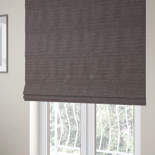 Dijon Heavily Textured Detailed Weave Material Purple Furnishing Upholstery Fabrics - Roman Blinds