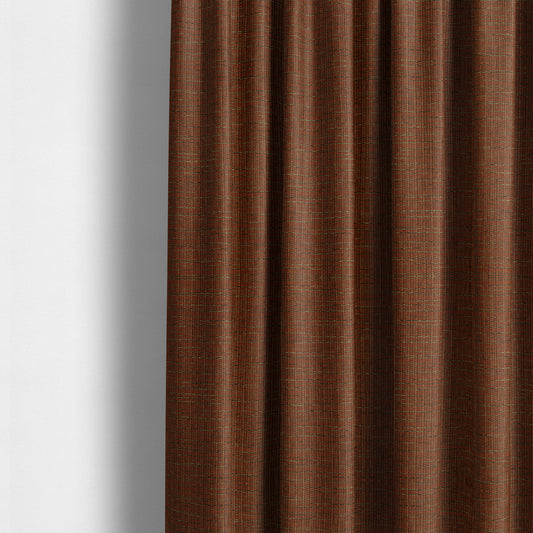 Dijon Heavily Textured Detailed Weave Material Orange Furnishing Upholstery Fabrics - Made To Measure Curtains