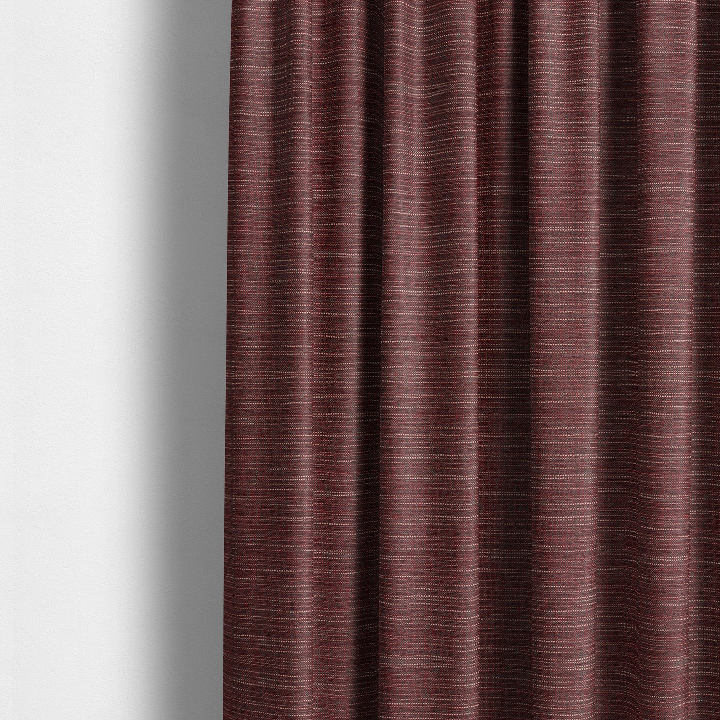 Dijon Heavily Textured Detailed Weave Material Red Furnishing Upholstery Fabrics - Made To Measure Curtains