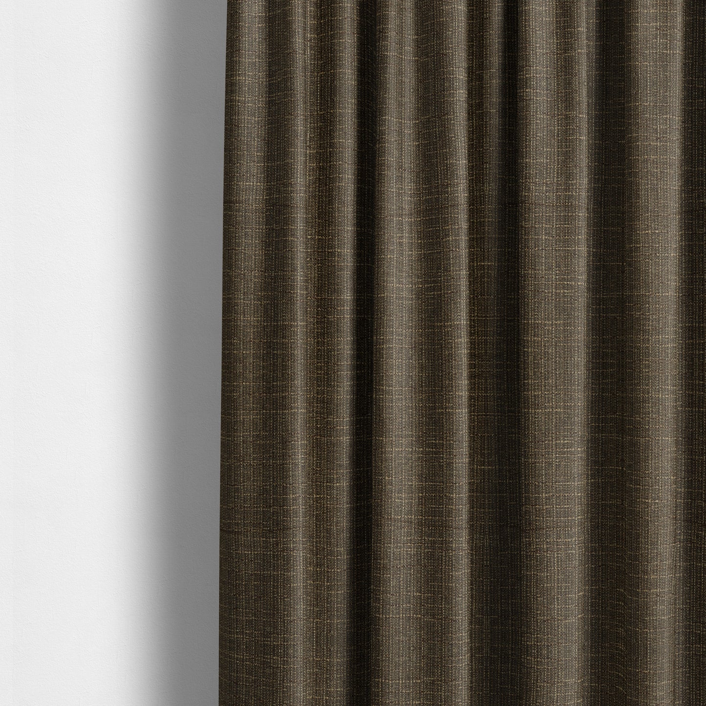 Dijon Heavily Textured Detailed Weave Material Brown Furnishing Upholstery Fabrics - Made To Measure Curtains