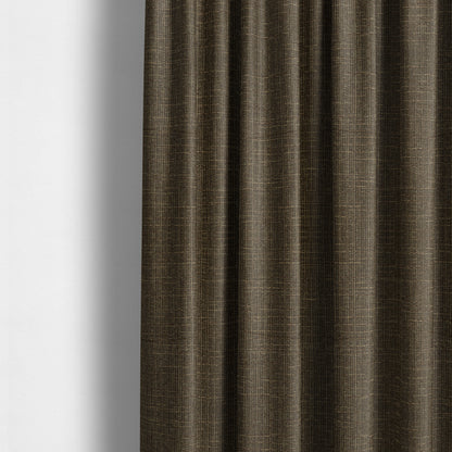 Dijon Heavily Textured Detailed Weave Material Brown Furnishing Upholstery Fabrics - Made To Measure Curtains