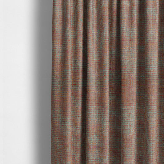 Durban Multicoloured Textured Weave Furnishing Fabric In Purple Red Orange Colour - Made To Measure Curtains