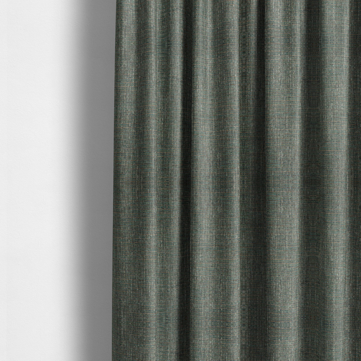 Durban Multicoloured Textured Weave Furnishing Fabric In Blue Green Teal Colour - Made To Measure Curtains