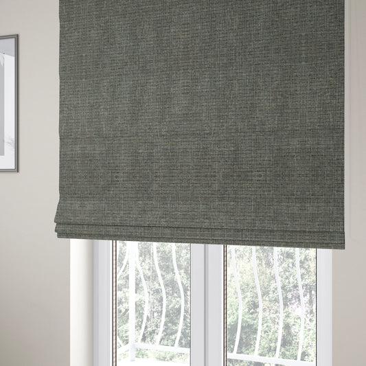 Durban Multicoloured Textured Weave Furnishing Fabric In Grey Colour - Roman Blinds