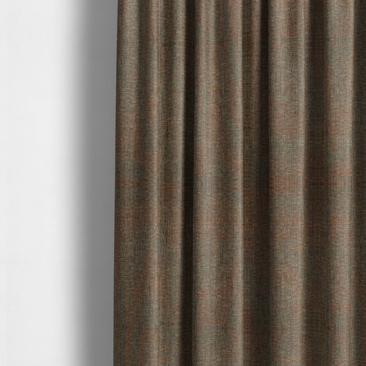 Durban Multicoloured Textured Weave Furnishing Fabric In Orange Colour - Made To Measure Curtains