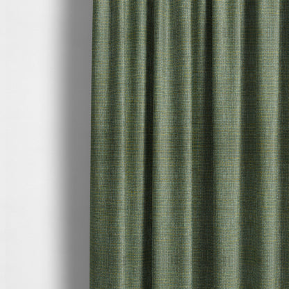 Durban Multicoloured Textured Weave Furnishing Fabric In Green Colour - Made To Measure Curtains