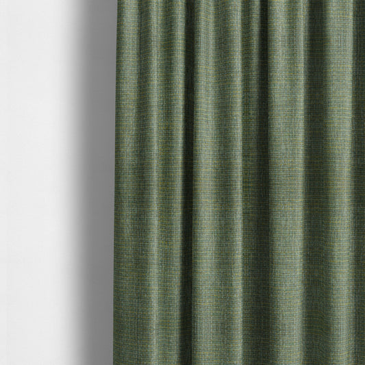 Durban Multicoloured Textured Weave Furnishing Fabric In Green Colour - Made To Measure Curtains