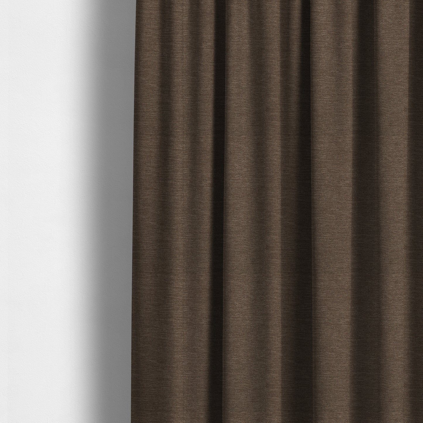 Earley Soft Matt Velvet Chenille Furnishing Upholstery Fabric In Brown Colour - Made To Measure Curtains