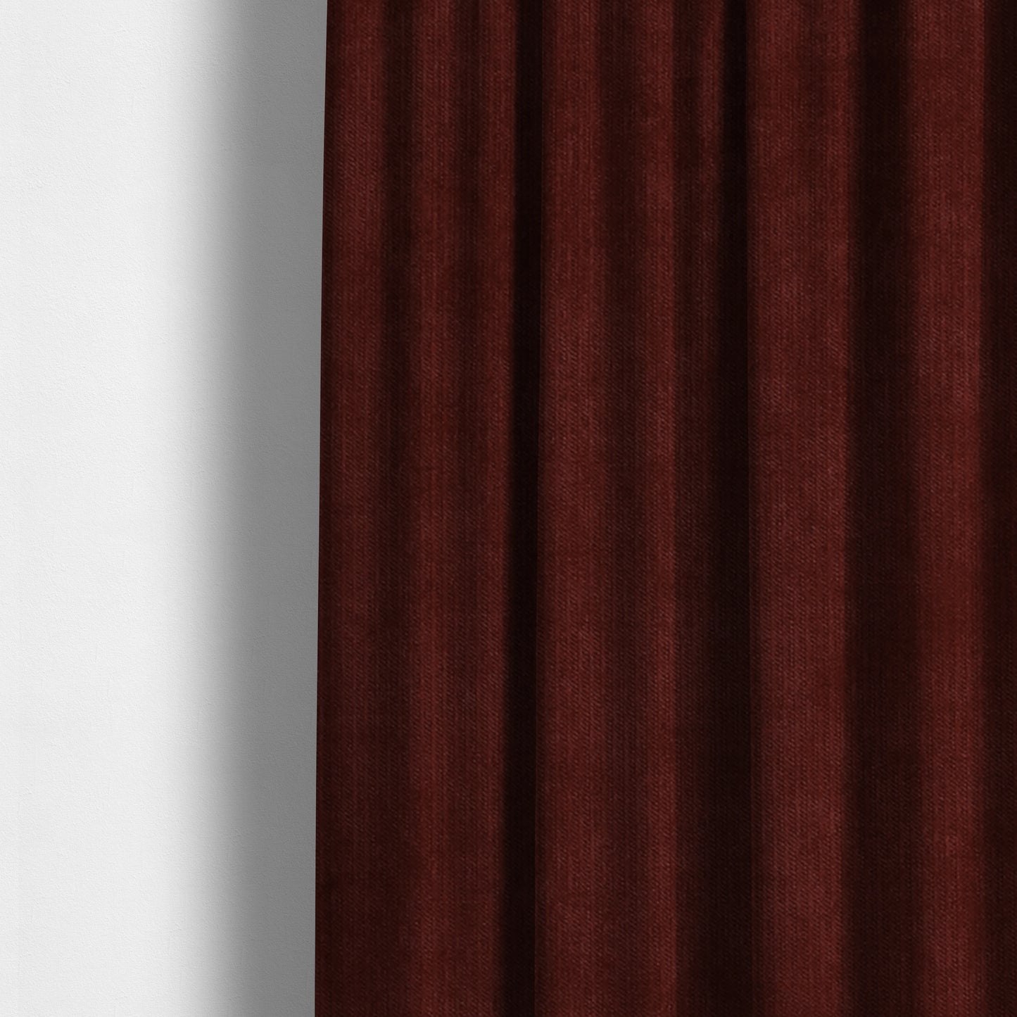 Earley Soft Matt Velvet Chenille Furnishing Upholstery Fabric In Terracotta Red Colour - Made To Measure Curtains