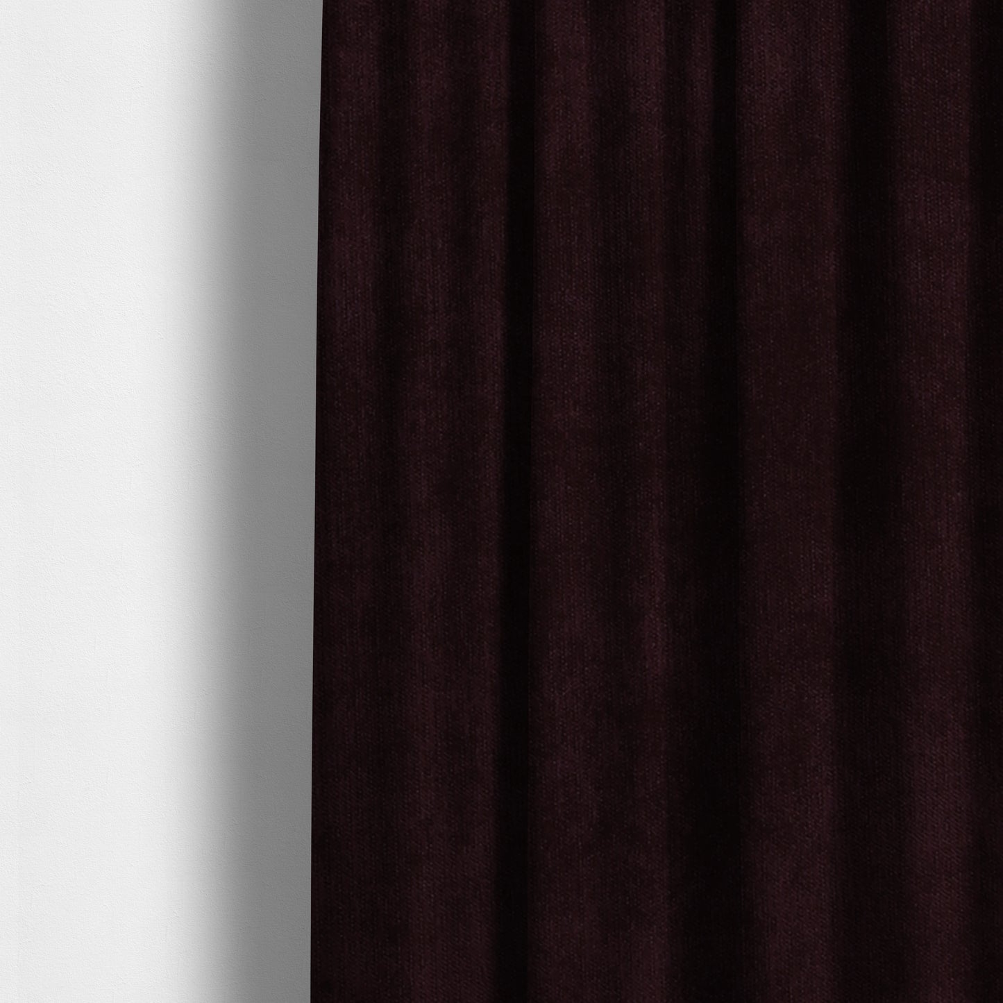 Earley Soft Matt Velvet Chenille Furnishing Upholstery Fabric In Wine Colour - Made To Measure Curtains