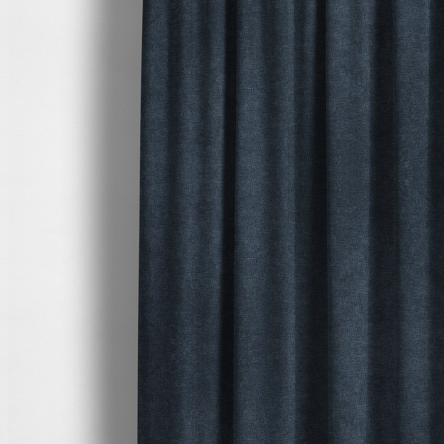 Earley Soft Matt Velvet Chenille Furnishing Upholstery Fabric In Denim Blue Colour - Made To Measure Curtains