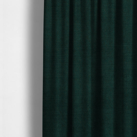 Earley Soft Matt Velvet Chenille Furnishing Upholstery Fabric In Ocean Teal Colour - Made To Measure Curtains