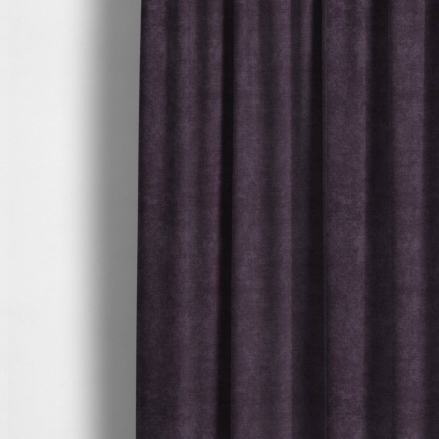 Earley Soft Matt Velvet Chenille Furnishing Upholstery Fabric In Purple Colour - Made To Measure Curtains