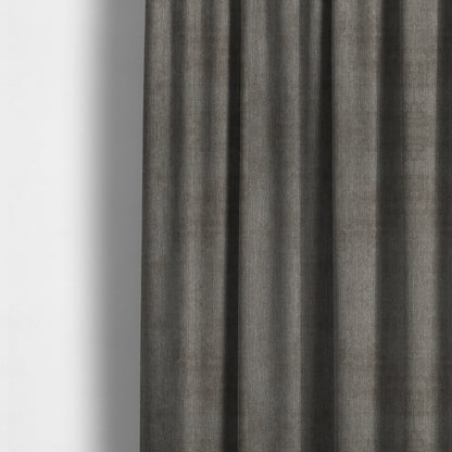 Earley Soft Matt Velvet Chenille Furnishing Upholstery Fabric In Brown Taupe Colour - Made To Measure Curtains