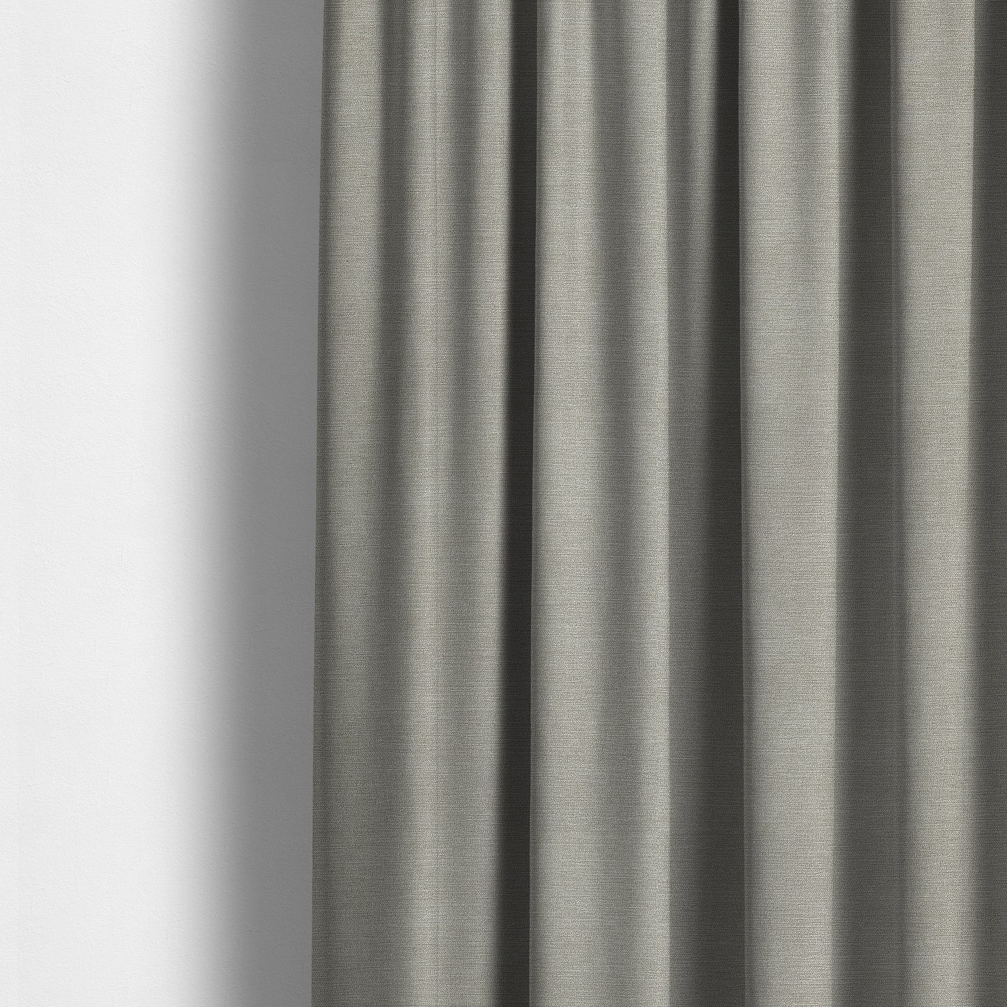 Earley Soft Matt Velvet Chenille Furnishing Upholstery Fabric In Silver Grey Colour - Made To Measure Curtains