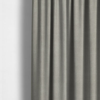 Earley Soft Matt Velvet Chenille Furnishing Upholstery Fabric In Silver Grey Colour - Made To Measure Curtains