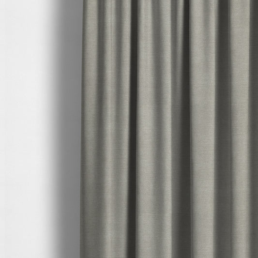 Earley Soft Matt Velvet Chenille Furnishing Upholstery Fabric In Silver Grey Colour - Made To Measure Curtains