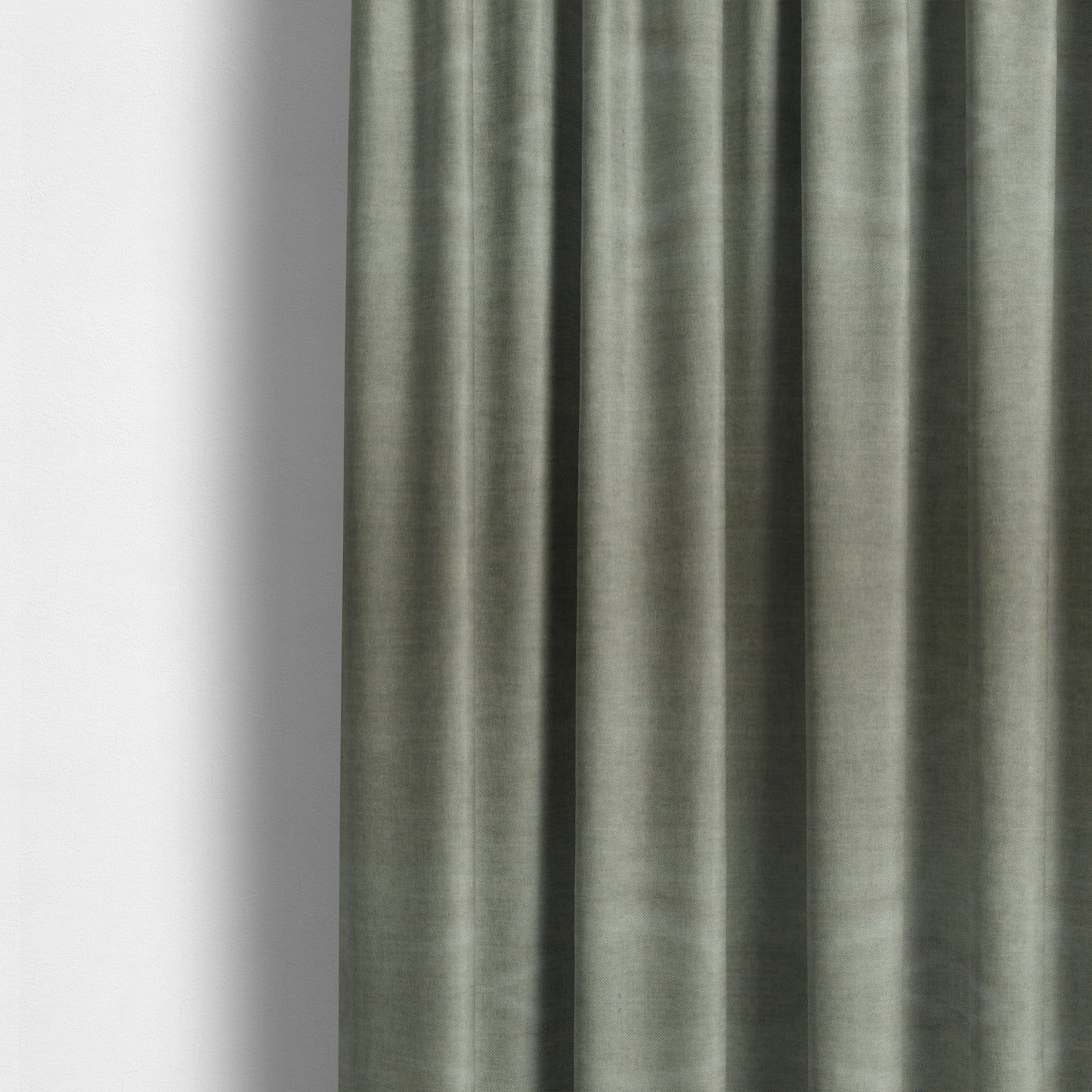 Faleolo Thick Durable Soft Velvet Material Silver Grey Colour Upholstery Fabric - Made To Measure Curtains