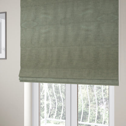 Faleolo Thick Durable Soft Velvet Material Silver Grey Colour Upholstery Fabric - Roman Blinds