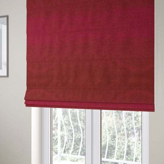 Faleolo Thick Durable Soft Velvet Material Red Colour Upholstery Fabric - Roman Blinds