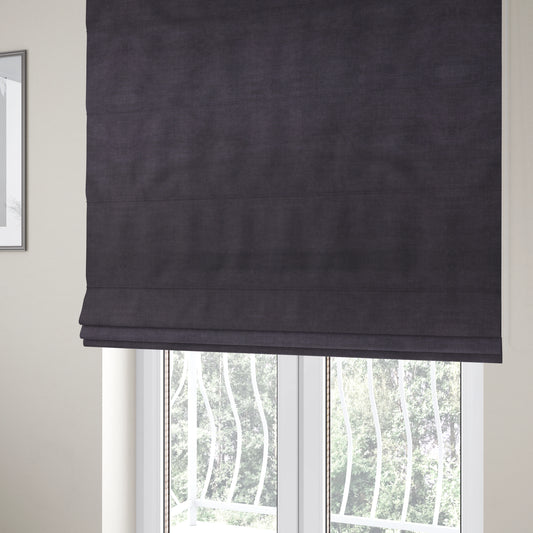 Faleolo Thick Durable Soft Velvet Material Purple Colour Upholstery Fabric - Roman Blinds