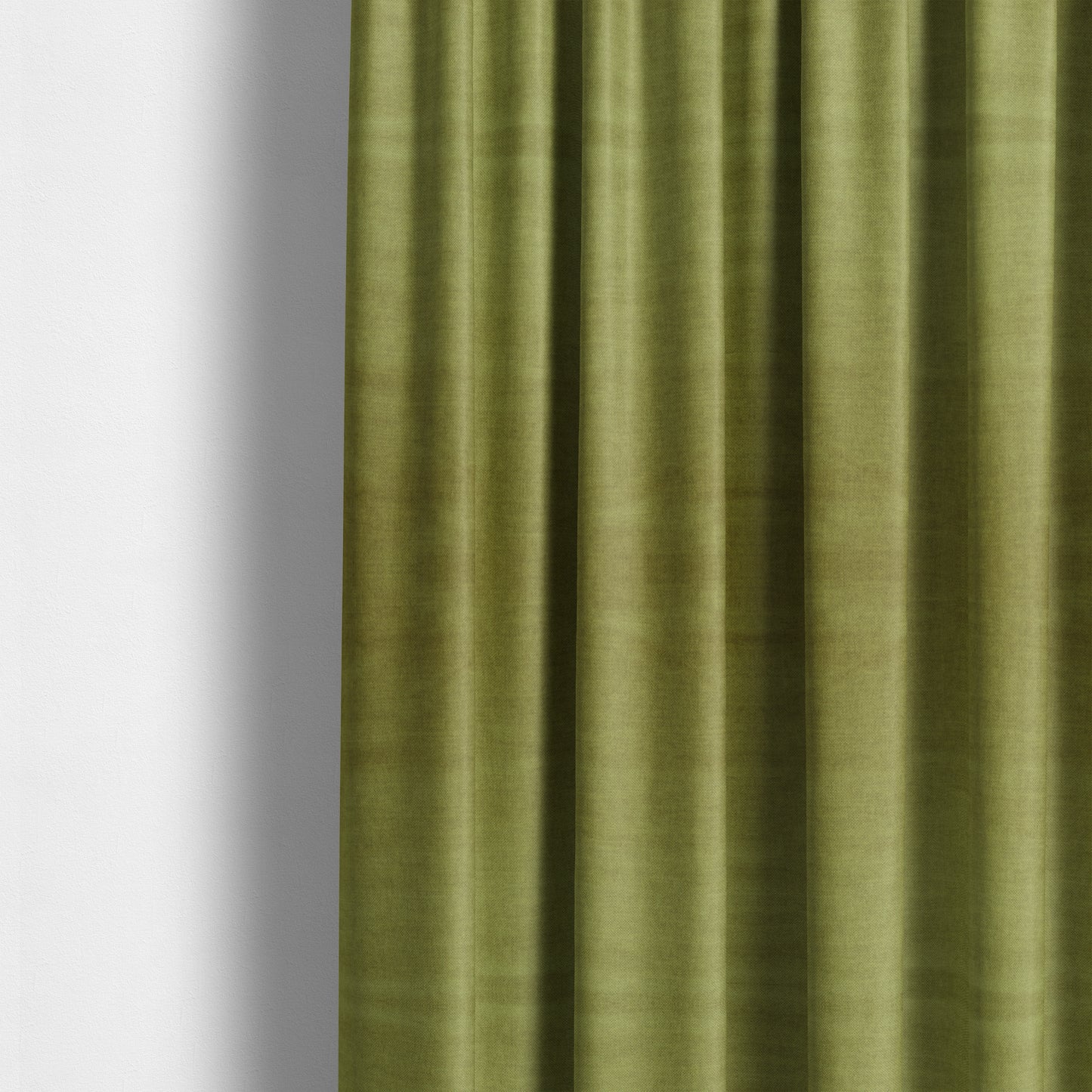 Faleolo Thick Durable Soft Velvet Material Green Colour Upholstery Fabric - Made To Measure Curtains