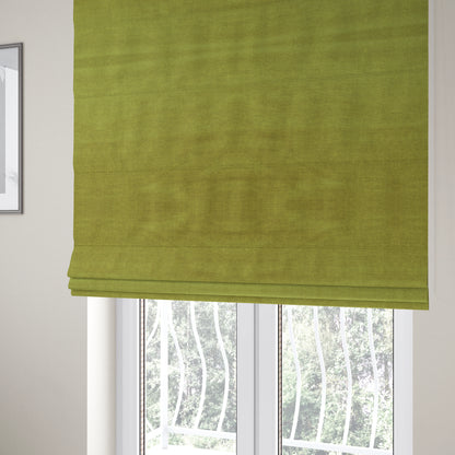 Faleolo Thick Durable Soft Velvet Material Green Colour Upholstery Fabric - Roman Blinds