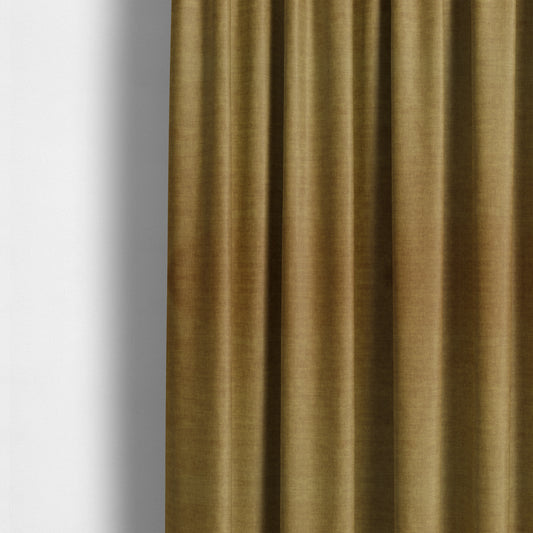 Faleolo Thick Durable Soft Velvet Material Yellow Colour Upholstery Fabric - Made To Measure Curtains