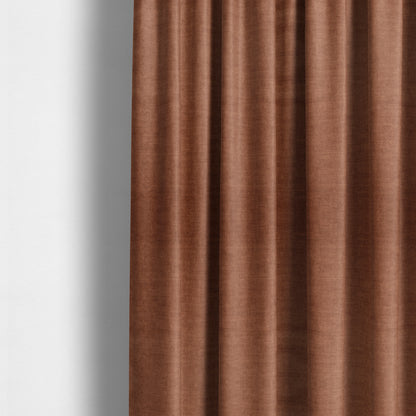 Faleolo Thick Durable Soft Velvet Material Orange Colour Upholstery Fabric - Made To Measure Curtains