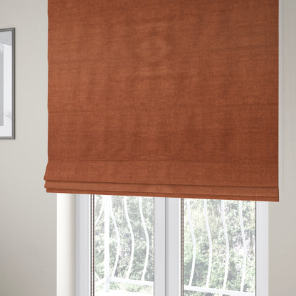 Faleolo Thick Durable Soft Velvet Material Orange Colour Upholstery Fabric - Roman Blinds