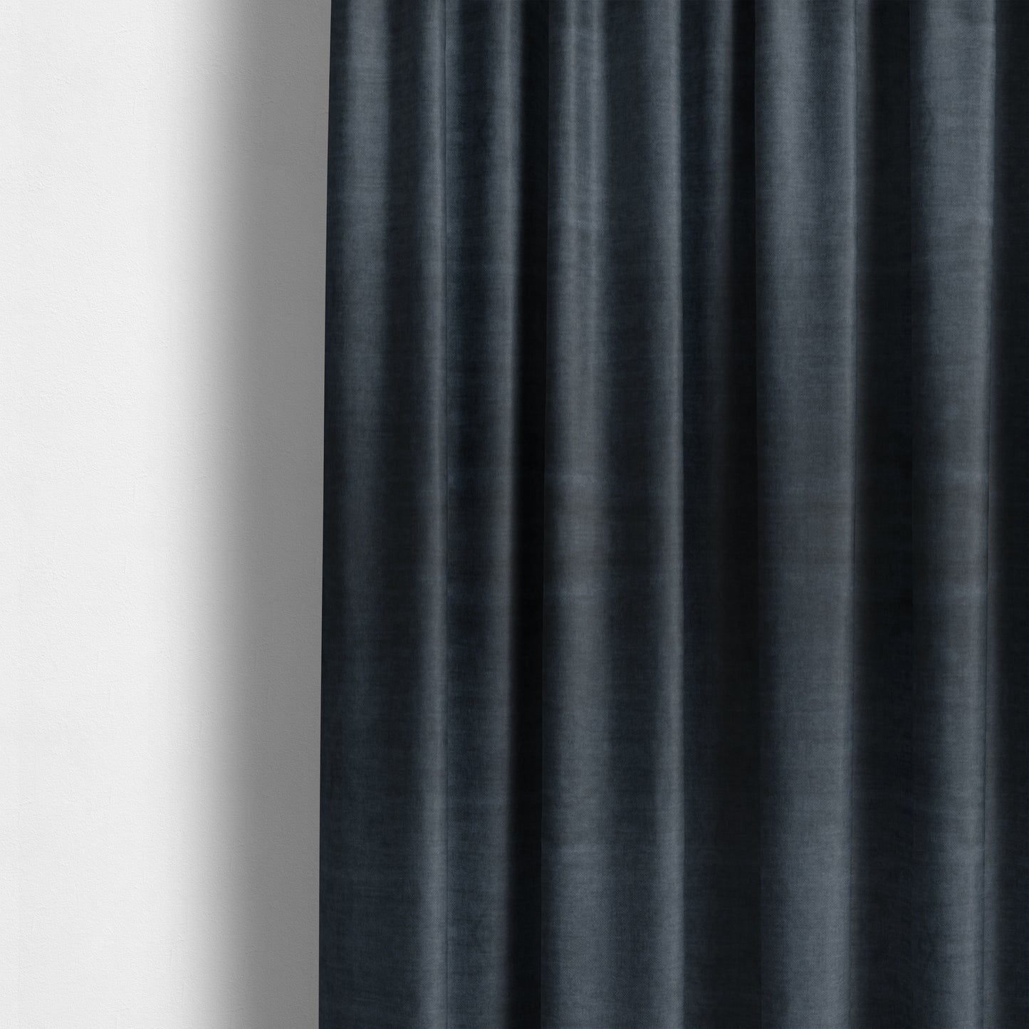 Faleolo Thick Durable Soft Velvet Material Navy Blue Colour Upholstery Fabric - Made To Measure Curtains