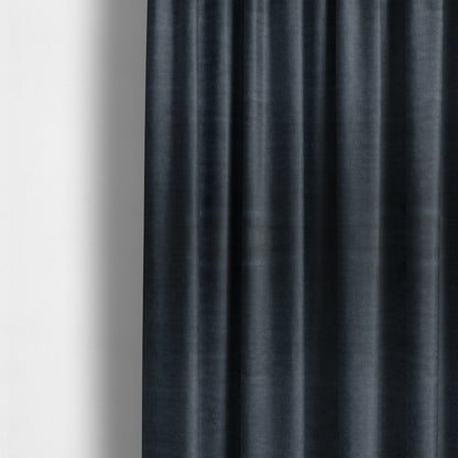 Faleolo Thick Durable Soft Velvet Material Navy Blue Colour Upholstery Fabric - Made To Measure Curtains