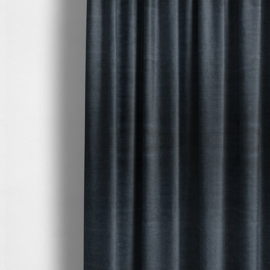 Faleolo Thick Durable Soft Velvet Material Navy Blue Colour Upholstery Fabric - Made To Measure Curtains