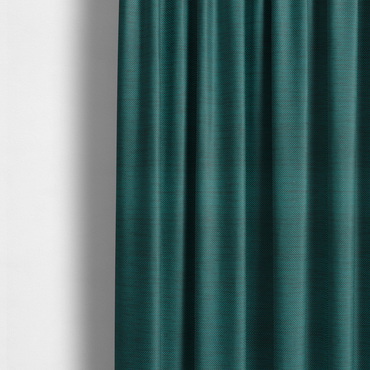 Festival Colourful Textured Chenille Plain Upholstery Fabric In Teal Blue - Made To Measure Curtains