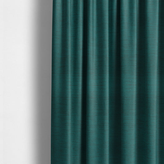 Festival Colourful Textured Chenille Plain Upholstery Fabric In Teal Blue - Made To Measure Curtains